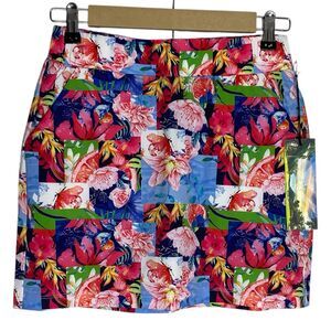 Kyodan Skort Womens XS Floral Tennis Skirt Pickleball Golf Pockets Preppy NWT